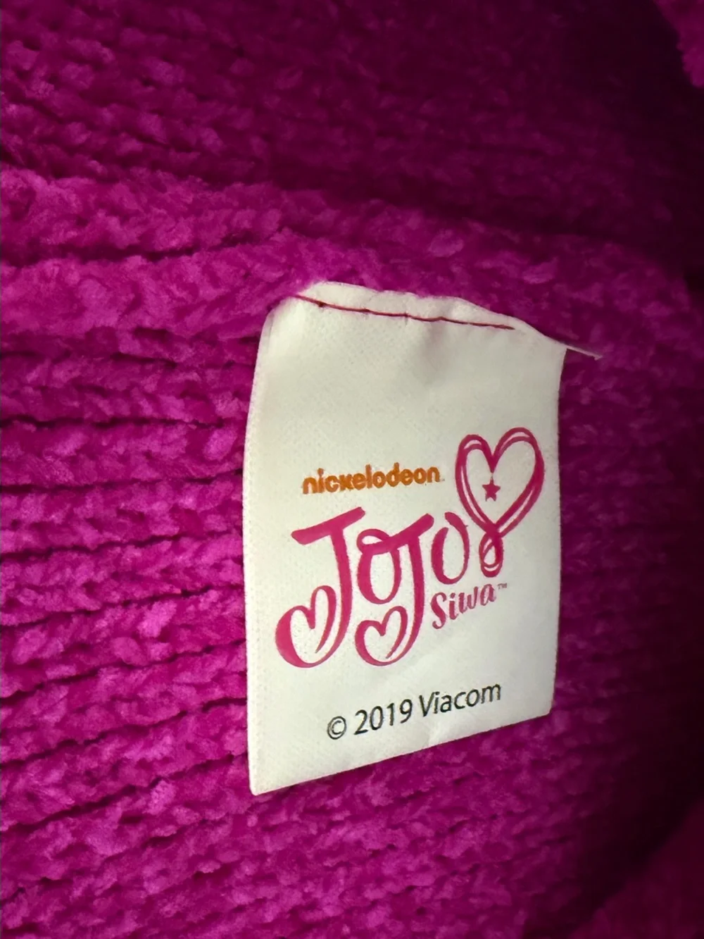 JoJo Siwa Hot Pink Beanie with Black Pom, Black Bow & Sequin Heart 🖤🩷